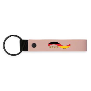 Drapeau Allemand - Allemagne - Porte-clés en PU mat - rose - Devant