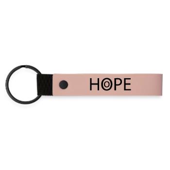 HOPE black - Matte Pu Keyring - pink - Front
