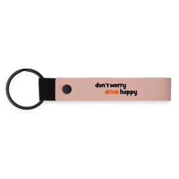 2541614 14566562 drink - Matte PU Schlüsselanhänger - Rosa - Vorne