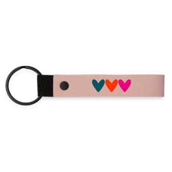 GERADE VERHEIRATET. Junggesellinnenabschied. VALENTINSTAG. PAAR - Matte PU Schlüsselanhänger - Rosa - Vorne