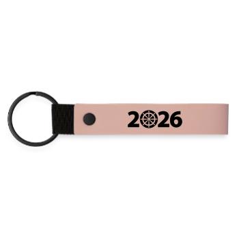 Seafaring 2026, Boating 2026, Captain 2026 - Matte Pu Keyring - pink - Front