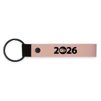 Bonjour, amitié 2026 - Porte-clés en PU mat - rose - Devant