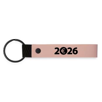 Euro 2026, Billionaire, Millionaire, Profit - Matte Pu Keyring - pink - Front