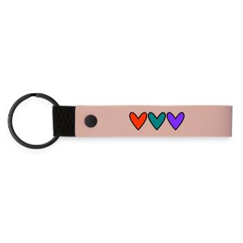 HEART. I LOVE MOM. MAMMA. MOTHER'S DAY. HEART. - Matte Pu Keyring - pink - Front