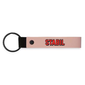 Lettrage en blocs rouge vif stable - Porte-clés en PU mat - rose - Devant