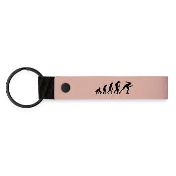 Änderungen im Einklang Eisschnelllauf - Matte PU Schlüsselanhänger - Rosa - Vorne