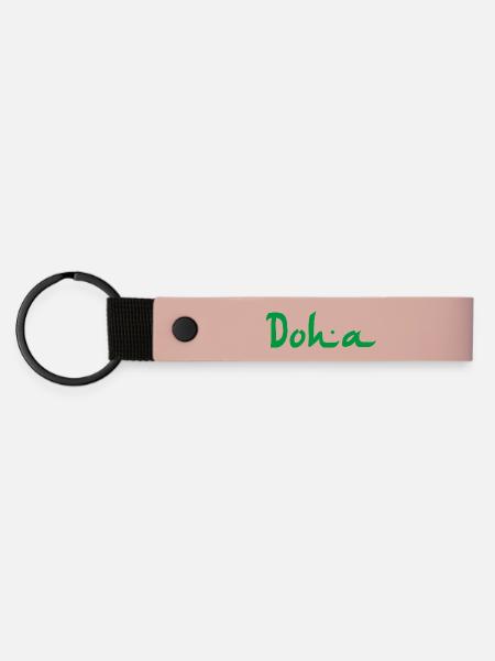 DOHA - Matte PU Schlüsselanhänger - Rosa