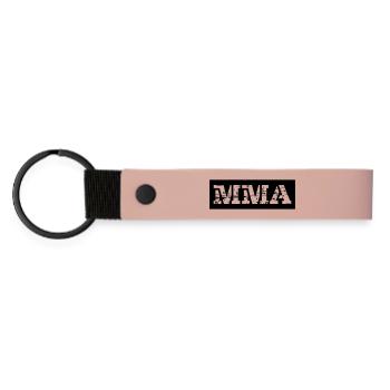 MMA - Matte PU Schlüsselanhänger - Rosa - Vorne