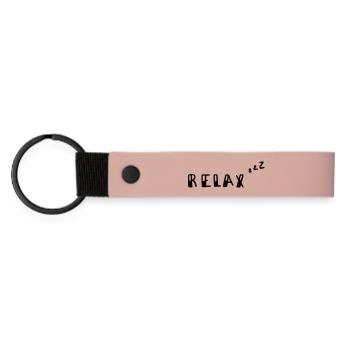 Relax - Matte Pu Keyring - pink - Front