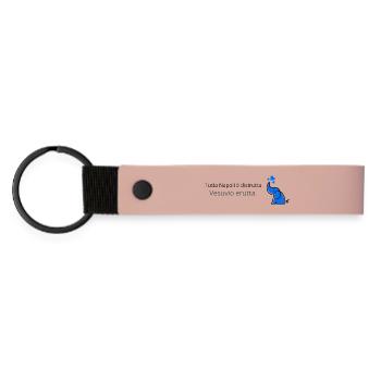 Mount Vesuvius - Matte Pu Keyring - pink - Front