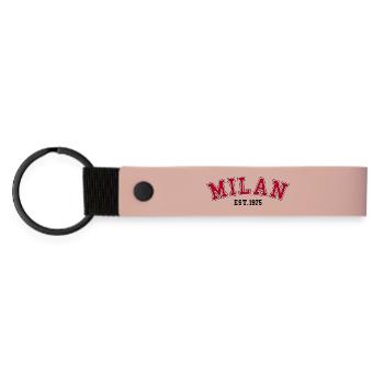 Milan_Est_1975 - Matte Pu Keyring - pink - Front