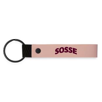 Sosse für immer - Matte PU Schlüsselanhänger - Rosa - Vorne