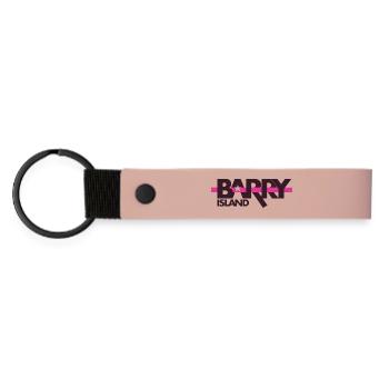 Barry Island  - Matte Pu Keyring - pink - Front
