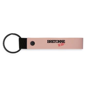 Bretonne de ouf - Porte-clés en PU mat - rose - Devant