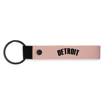 Detroit Shirt - Matte Pu Keyring - pink - Front