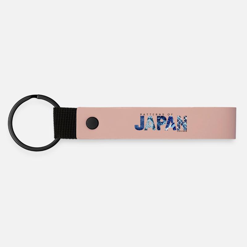 Patterns of Japan - Japanese Patterns - Tradition - Matte Pu Keyring - pink