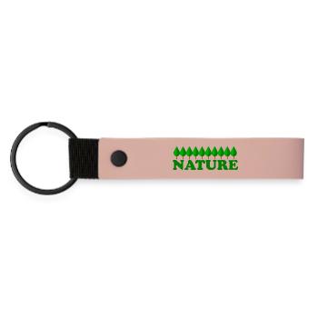 NATURE - Porte-clés en PU mat - rose - Devant