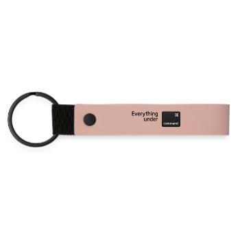 Alles unter Kommando - Matte PU Schlüsselanhänger - Rosa - Vorne
