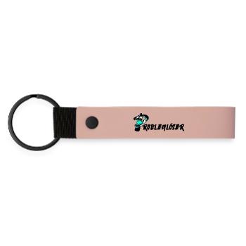 Problem solver text - Matte Pu Keyring - pink - Front