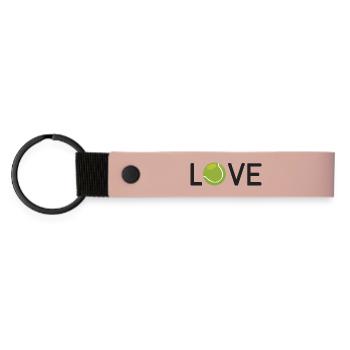 Tennis Lover - Matte Pu Keyring - pink - Front