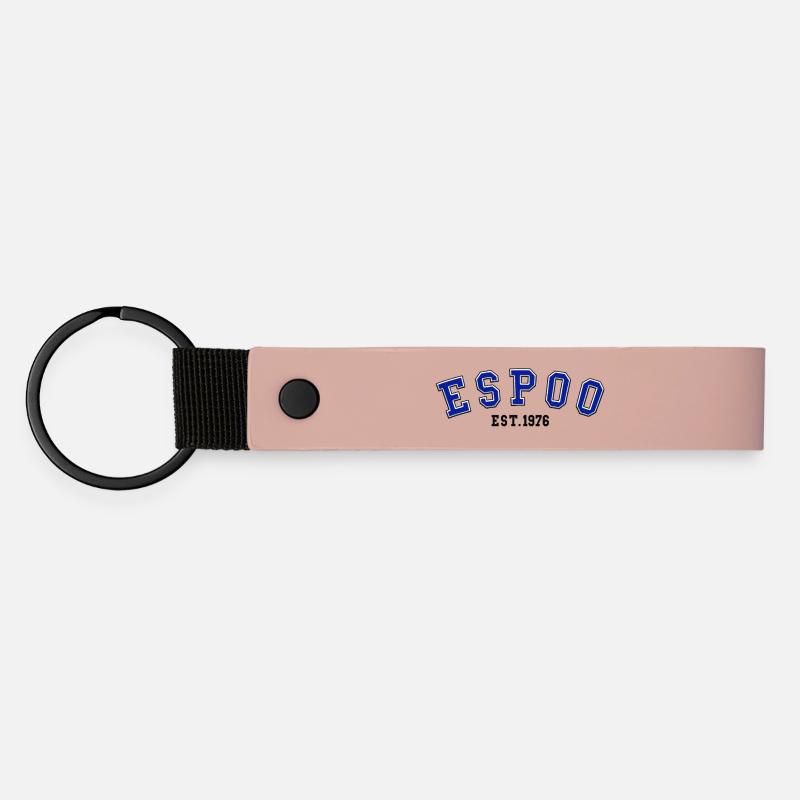Espoo Est. 1976 - Matte Pu Keyring - pink