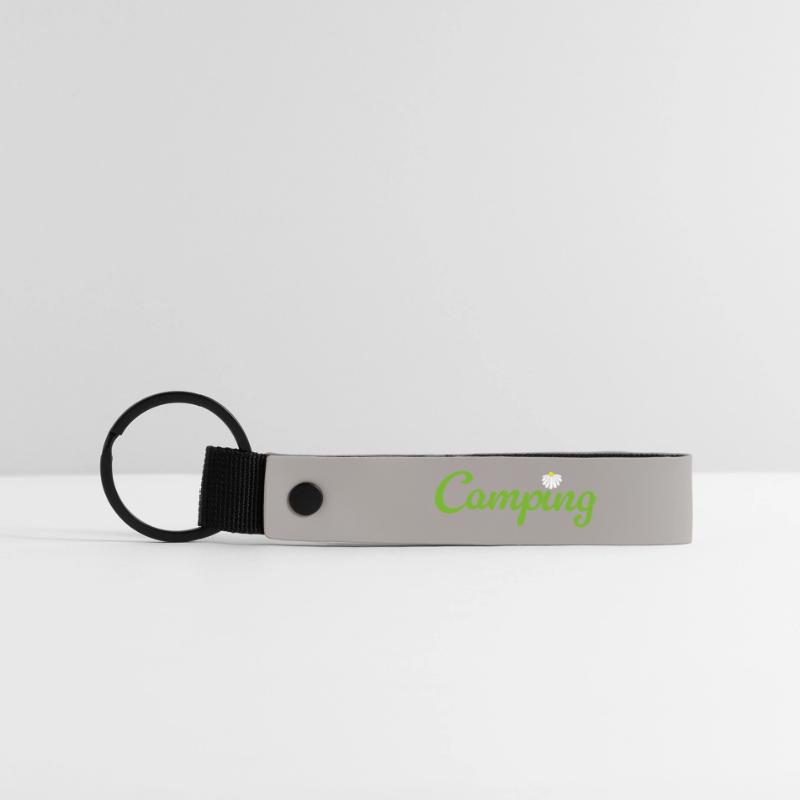 Citations de camping-campeur de fleurs de camping Vie estivale en van de loisir Porte-clés en PU mat