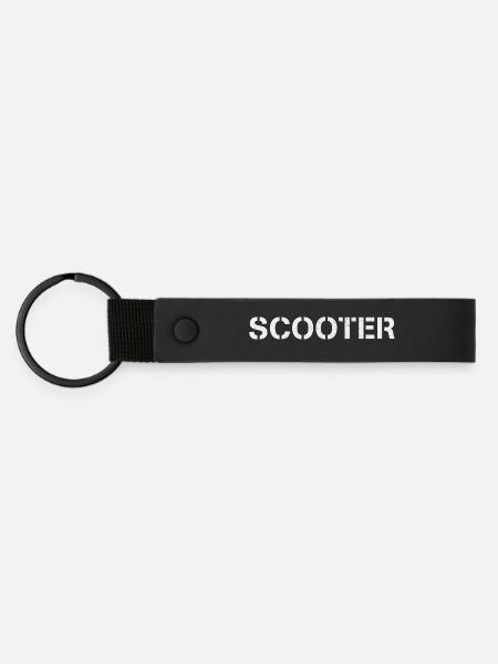 Stunt Scooter - Matte PU Schlüsselanhänger - Schwarz