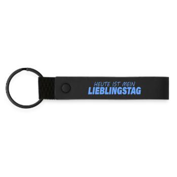 FAVORITE DAY - Matte Pu Keyring - black - Front
