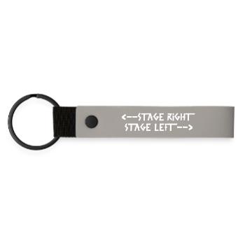 scène droite étape gauche Blanc - Porte-clés en PU mat - gris clair - Devant