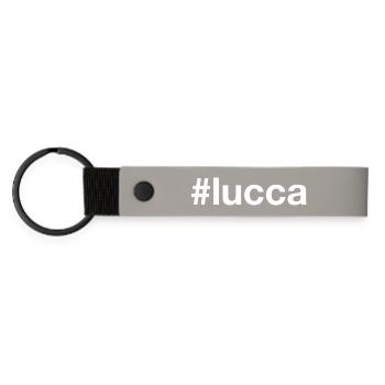 LUCCA Hashtag - Matte Pu Keyring - light grey - Front