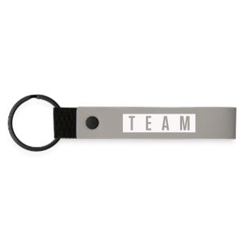 TEAM Block lettering - Matte Pu Keyring - light grey - Front