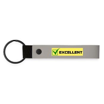 Excellent - Matte Pu Keyring - light grey - Front