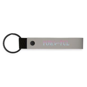 Powherful Women Power - Matte Pu Keyring - light grey - Front
