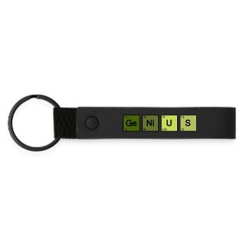 Genius Nerd Geek - Matte Pu Keyring - black - Front