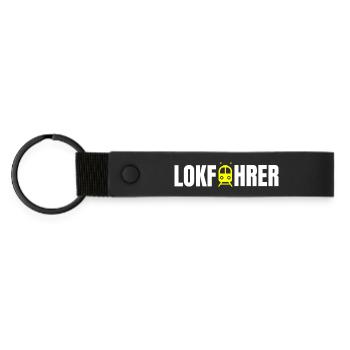 Lokführer Design - Matte PU Schlüsselanhänger - Schwarz - Vorne