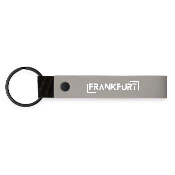 Frankfurt Style - Matte PU Schlüsselanhänger - Hellgrau - Vorne