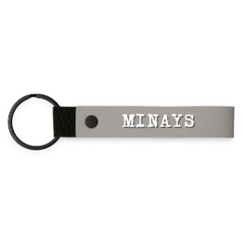 Logo Minays - Porte-clés en PU mat - gris clair - Devant