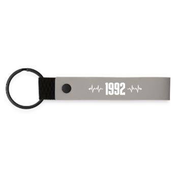 Battement de cœur 1992 - Porte-clés en PU mat - gris clair - Devant