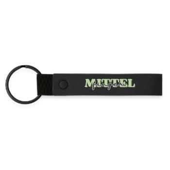 Mittefinger, Stinkefinger, find ich doof - Matte PU Schlüsselanhänger - Schwarz - Vorne