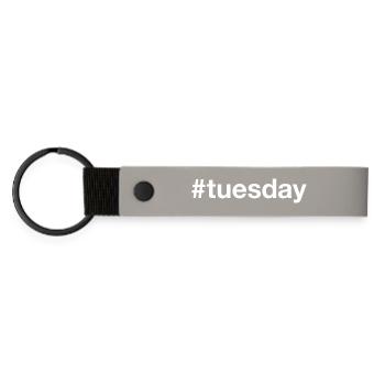 TUESDAY Hashtag - Matte Pu Keyring - light grey - Front