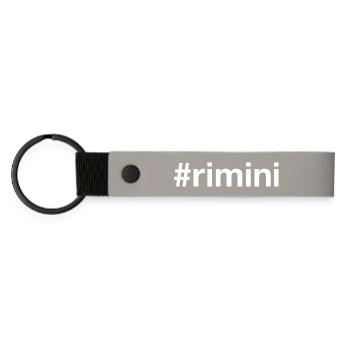 RIMINI Hashtag - Matte Pu Keyring - light grey - Front