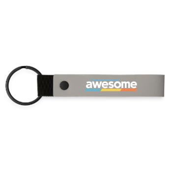 Awesome Typography Design - Matte Pu Keyring - light grey - Front
