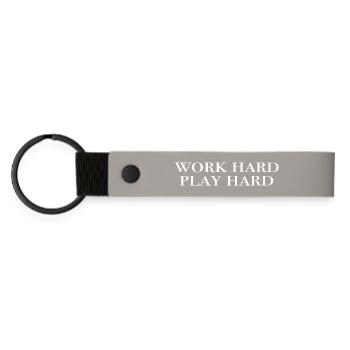work hard, play hard - Matte Pu Keyring - light grey - Front