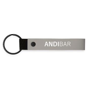 AndiBar - Andreas, Andy, Andi, Andrea Geschenk - Matte PU Schlüsselanhänger - Hellgrau - Vorne
