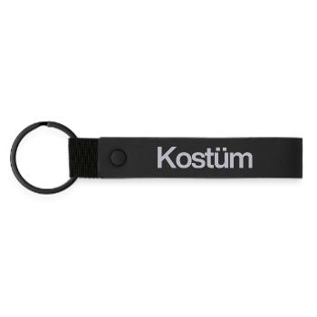 KOSTÜM? MEIN NORMALES REICHT! KARNEVALSMUFFEL - Matte PU Schlüsselanhänger - Schwarz - Vorne