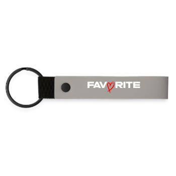 Heart Favorite - Matte Pu Keyring - light grey - Front