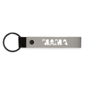 Paintball Mama Action Sports Mother EMT - Matte Pu Keyring - light grey - Front