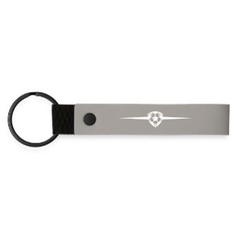 Soccer Symbol Line - Matte Pu Keyring - light grey - Front