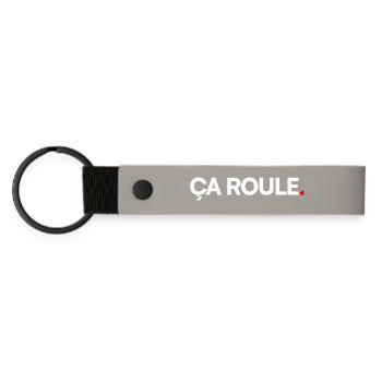 It's rolling - Matte Pu Keyring - light grey - Front