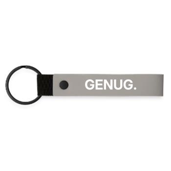 GENUG Punkt – Minimalistisches Statement Design - Matte PU Schlüsselanhänger - Hellgrau - Vorne